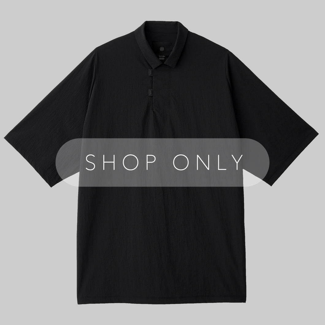 TEATORA CAPSULESNAP POLO SHIRT DR ブラック Teatora-Capsulesnap-Polo-Shirt